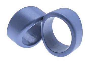Steamer bay napkin ring blue (set of 4) - Walton & Co 