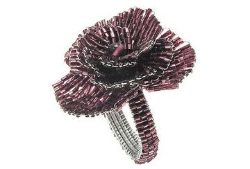 Vintage rose napkin ring purple (set of 4) - Walton & Co 