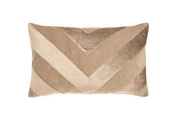 Velvet chevron cushion taupe - Walton & Co 