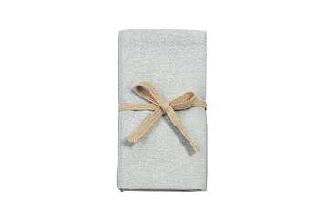 Winter garden lurex napkin silver grey (set of 4) - Walton & Co 
