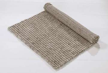 Wool rich rug medium taupe - Walton & Co 