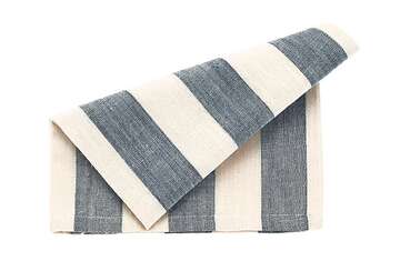 Wide stripe napkin flint blue (set of 4) - Walton & Co 