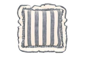 Wide stripe cushion flint blue - Walton & Co 