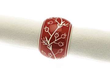 Berries wooden napkin ring claret (set of 4) - Walton & Co 