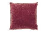 Velvet corduroy cushion plum