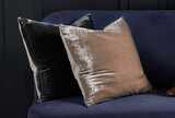 Velvet lustre cushion charcoal
