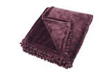Cashmere touch fleece throw mulberry