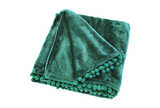 Cashmere touch fleece throw emerald