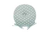 Bee round seat pad with ties moss