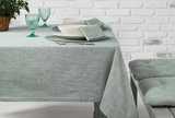 Chambray tablecloth moss (130x280cm)