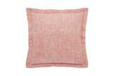 Chambray wide flange cushion terracotta blush