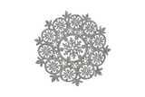 Circular felt snowflake placemat grey