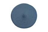 Circular ribbed placemat slate blue