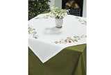 Dupion tablecloth forest green (146x280cm)