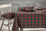 Festive tartan tablecloth green (130x180cm)