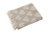 Recycled cotton heart throw natural