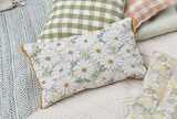 Embroidered marguerite cushion