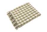 Gingham throw olive