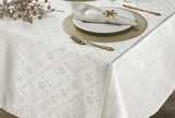 Snowflake sparkle tablecloth gold (140x140cm)