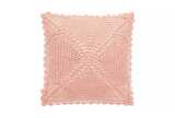 Crochet cushion pale pink