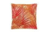 Embroidered palm cushion red