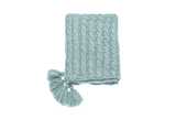Patchwork knit throw mint