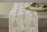 Winter fern runner natural with gold