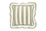 Wide stripe cushion olive
